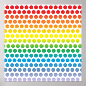 Rainbow Polka Dots White Poster (Vorne)