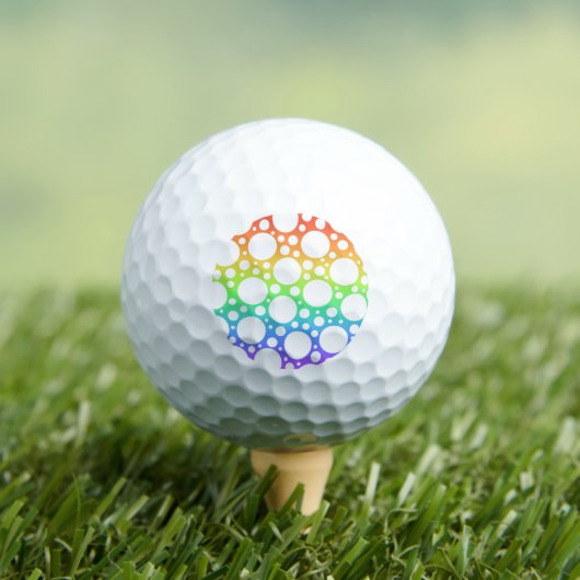Rainbow Polka Dotted Golfball (Insitu T-Shirt)