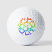 Rainbow Polka Dotted Golfball (Vorderseite)