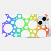 Rainbow Polka Dotted iPhone Case (Rückseite (Horizontal))