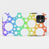 Rainbow Polka Dotted iPhone Case (Rückseite (Horizontal))