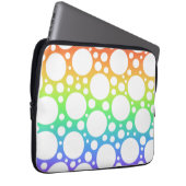 Rainbow Polka Dotted Laptopschutzhülle (Vorne Rechts)