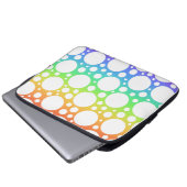 Rainbow Polka Dotted Laptopschutzhülle (Vorne Knopf)