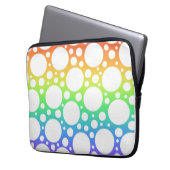 Rainbow Polka Dotted Laptopschutzhülle (Vorderseite Links)