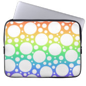 Rainbow Polka Dotted Laptopschutzhülle (Vorderseite)