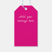 Rainbow-Polka-Herzen auf Gelb Geschenkanhänger (Rückseite)