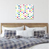 Rainbow-Polka Leinwanddruck (Insitu (Schlafzimmer))