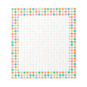 Rainbow-Polka-Punktmuster-Notizblock Notizblock (Vorderseite)