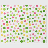 Rainbow Polkadot Pattern farbenfroh Geschenkpapier (Flach)