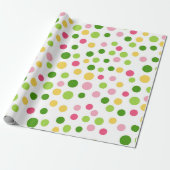 Rainbow Polkadot Pattern farbenfroh Geschenkpapier (Ungerollt)