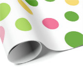 Rainbow Polkadot Pattern farbenfroh Geschenkpapier (Rolleneckpunkt)