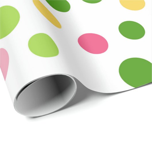 Rainbow Polkadot Pattern farbenfroh Geschenkpapier (Rolleneckpunkt)
