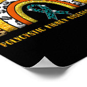 Rainbow Polycystic Kidney Disease Warrior Poster (Ecke)