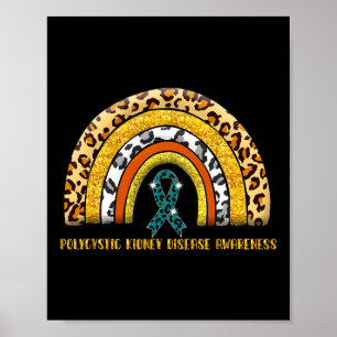 Rainbow Polycystic Kidney Disease Warrior Poster