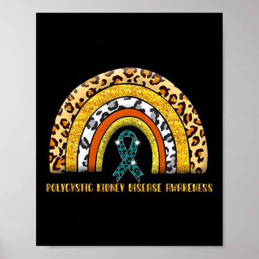 Rainbow Polycystic Kidney Disease Warrior Poster (Vorne)