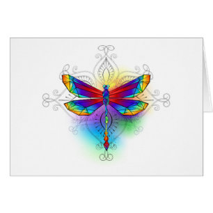 Rainbow Polygonal Dragonfly