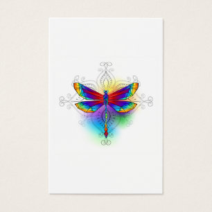 Rainbow Polygonal Dragonfly