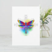 Rainbow Polygonal Dragonfly Ankündigung (Stehend Vorderseite)