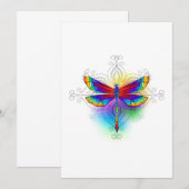 Rainbow Polygonal Dragonfly Ankündigung (Vorne/Hinten)