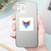 Rainbow Polygonal Dragonfly Aufkleber (Telefon)