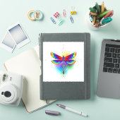 Rainbow Polygonal Dragonfly Aufkleber (iPad Hülle)