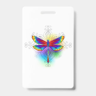 Rainbow Polygonal Dragonfly Ausweis