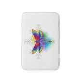 Rainbow Polygonal Dragonfly Badematte (Vorderseite Vertikal)