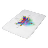 Rainbow Polygonal Dragonfly Badematte (Schrägansicht)