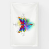 Rainbow Polygonal Dragonfly Banner (Vertikal)