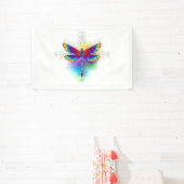 Rainbow Polygonal Dragonfly Banner (InSitu)