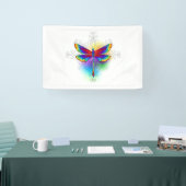 Rainbow Polygonal Dragonfly Banner (Messe)