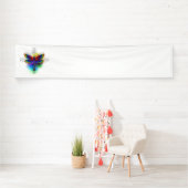 Rainbow Polygonal Dragonfly Banner (Insitu)