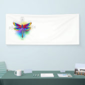 Rainbow Polygonal Dragonfly Banner (Messe)