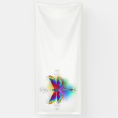 Rainbow Polygonal Dragonfly Banner (Vertikal)