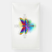 Rainbow Polygonal Dragonfly Banner (Vertikal)