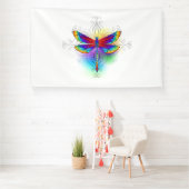 Rainbow Polygonal Dragonfly Banner (Insitu)