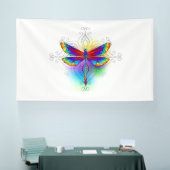 Rainbow Polygonal Dragonfly Banner (Messe)