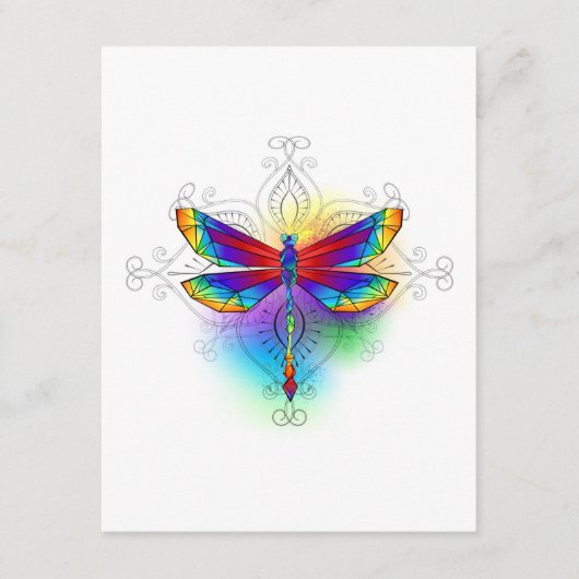 Rainbow Polygonal Dragonfly Begleitkarte (Vorderseite)