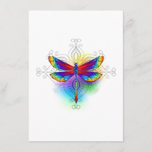 Rainbow Polygonal Dragonfly Begleitkarte (Vorderseite)