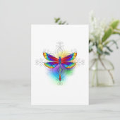 Rainbow Polygonal Dragonfly Begleitkarte (Stehend Vorderseite)