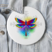 Rainbow Polygonal Dragonfly Button (Beispiel)