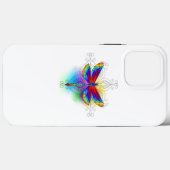 Rainbow Polygonal Dragonfly Case-Mate iPhone Hülle (Rückseite (Horizontal))