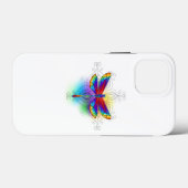 Rainbow Polygonal Dragonfly Case-Mate iPhone Hülle (Rückseite (Horizontal))