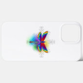 Rainbow Polygonal Dragonfly Case-Mate iPhone Hülle (Rückseite (Horizontal))