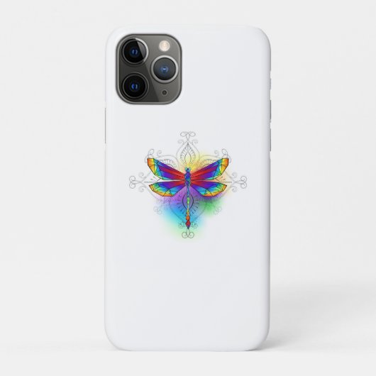 Rainbow Polygonal Dragonfly Case-Mate iPhone Hülle (Rückseite)