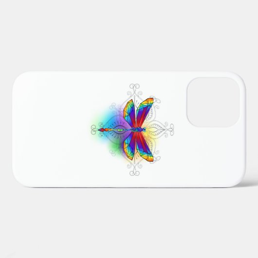 Rainbow Polygonal Dragonfly Case-Mate iPhone Hülle (Rückseite (Horizontal))