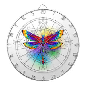 Rainbow Polygonal Dragonfly Dartscheibe