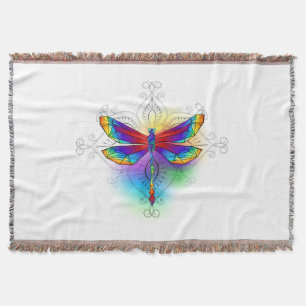 Rainbow Polygonal Dragonfly Decke