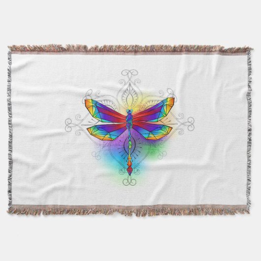 Rainbow Polygonal Dragonfly Decke (Vorderseite)