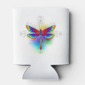 Rainbow Polygonal Dragonfly Dosenkühler (Rückseite)